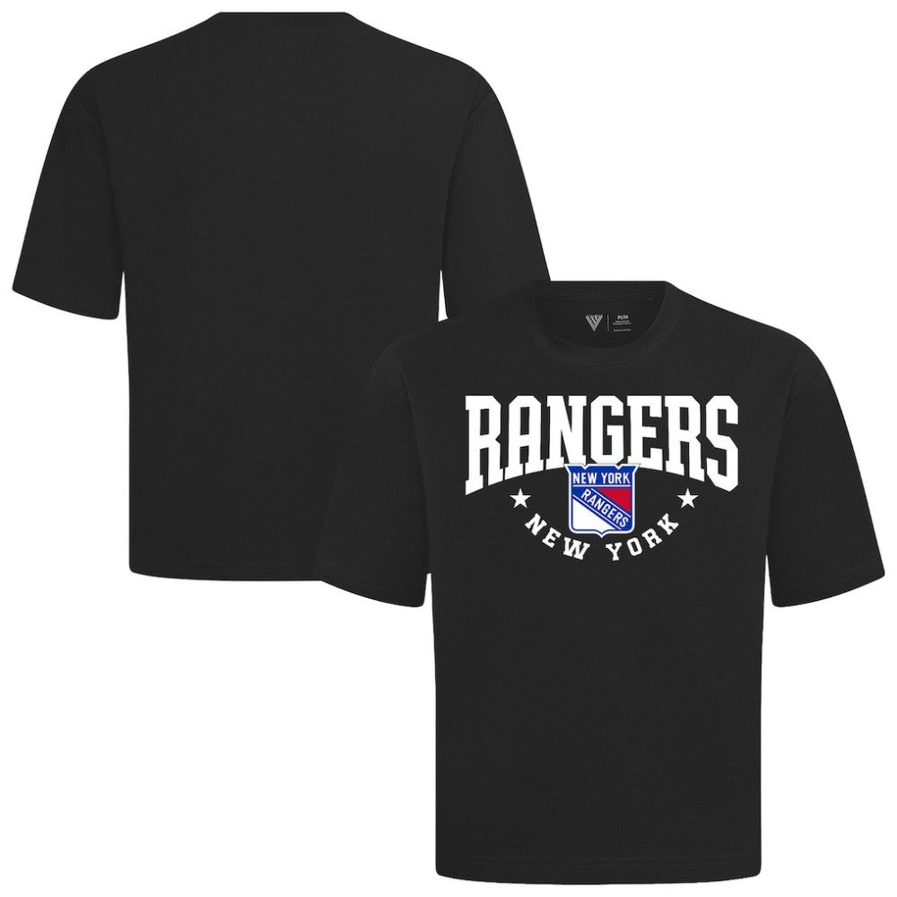 NHL Black New York Rangers Levelwear Luxe Signature Knit T-Shirt