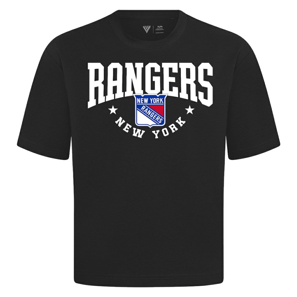 NHL Black New York Rangers Levelwear Luxe Signature Knit T-Shirt