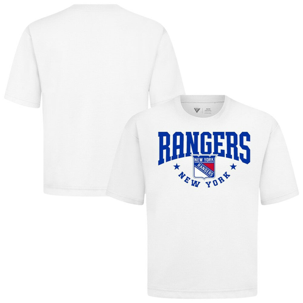 NHL White New York Rangers Levelwear Luxe Signature Knit T-Shirt