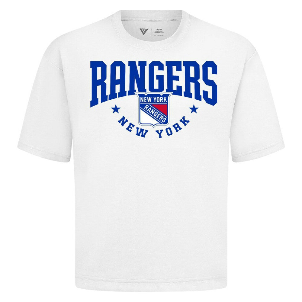 NHL White New York Rangers Levelwear Luxe Signature Knit T-Shirt