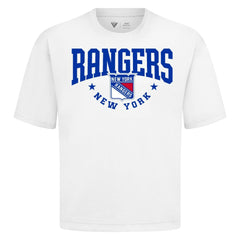 NHL White New York Rangers Levelwear Luxe Signature Knit T-Shirt