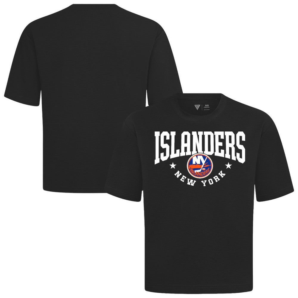 NHL Black New York Islanders Levelwear Luxe Signature Knit T-Shirt