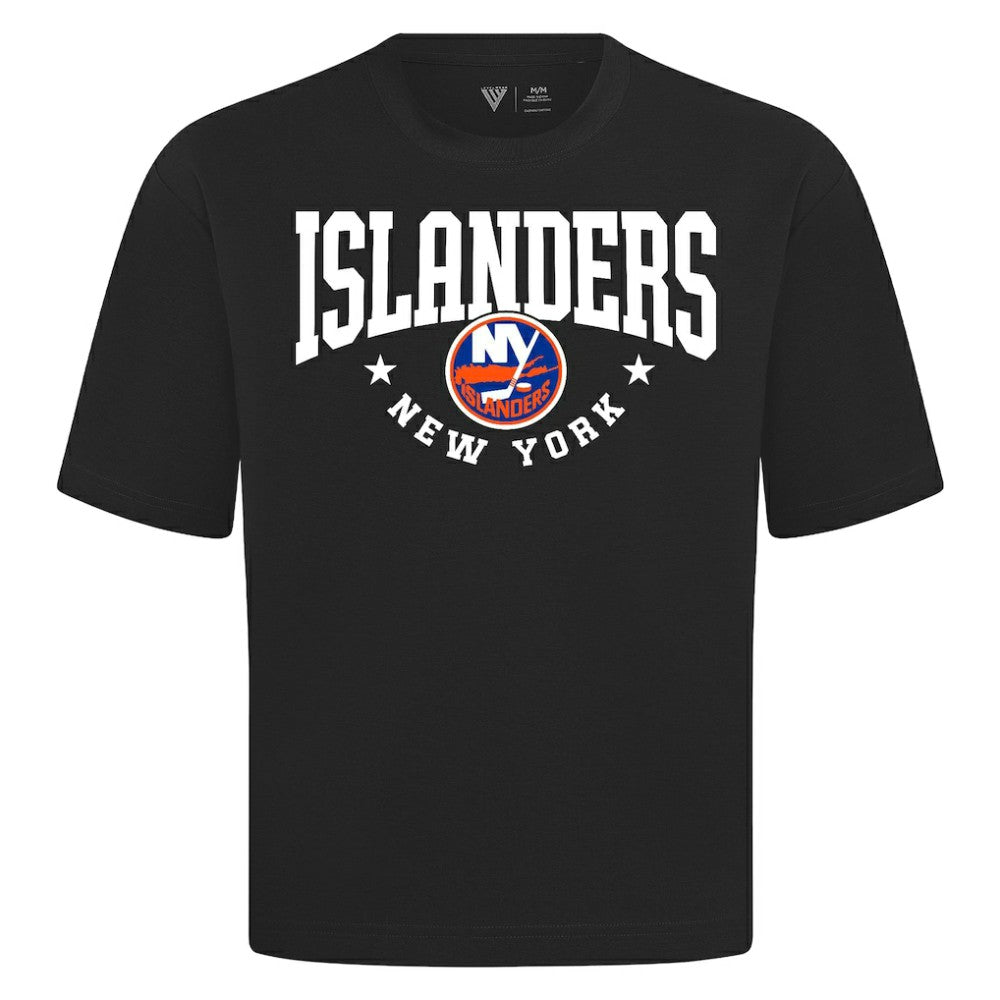 NHL Black New York Islanders Levelwear Luxe Signature Knit T-Shirt