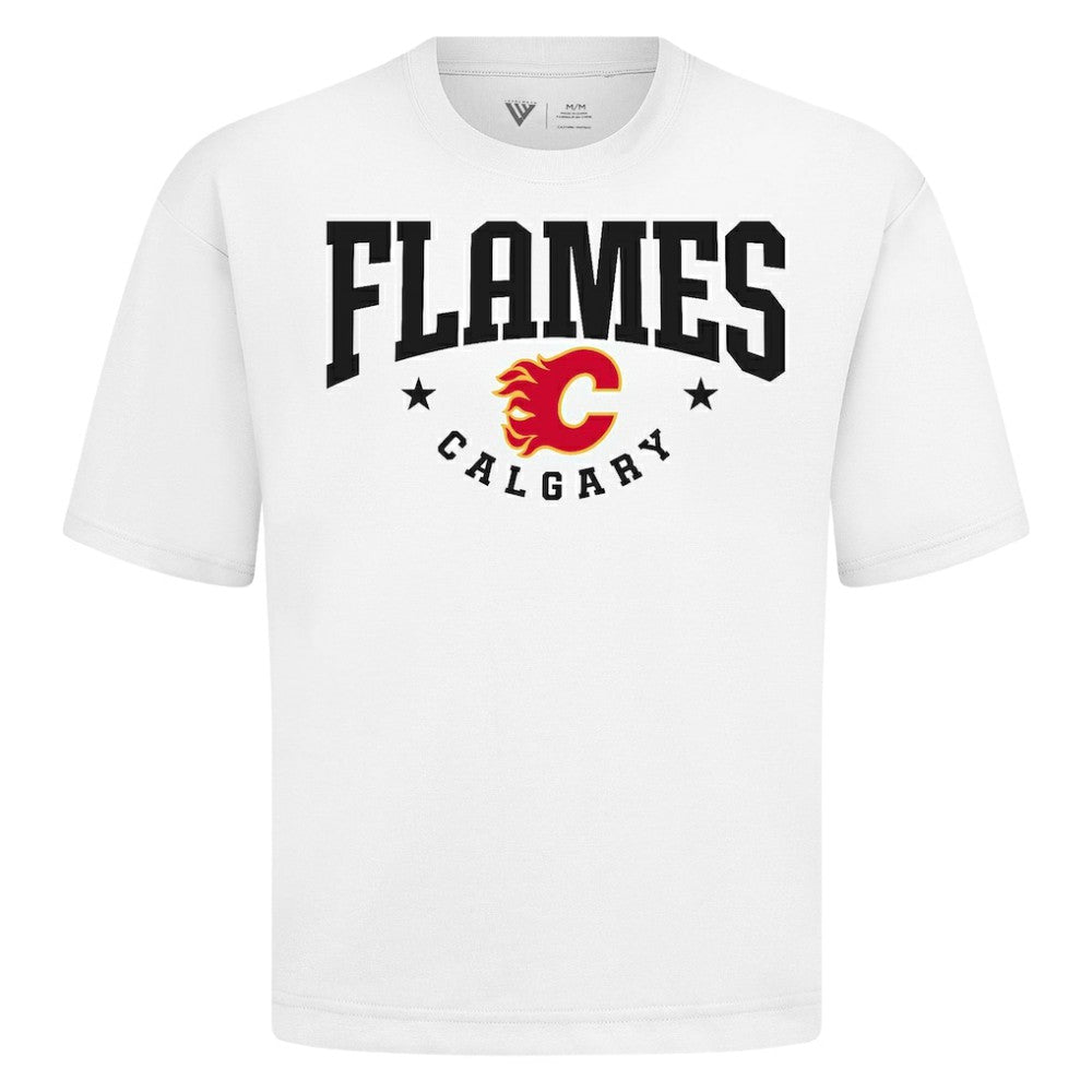 NHL White Calgary Flames Levelwear Luxe Signature Knit T-Shirt