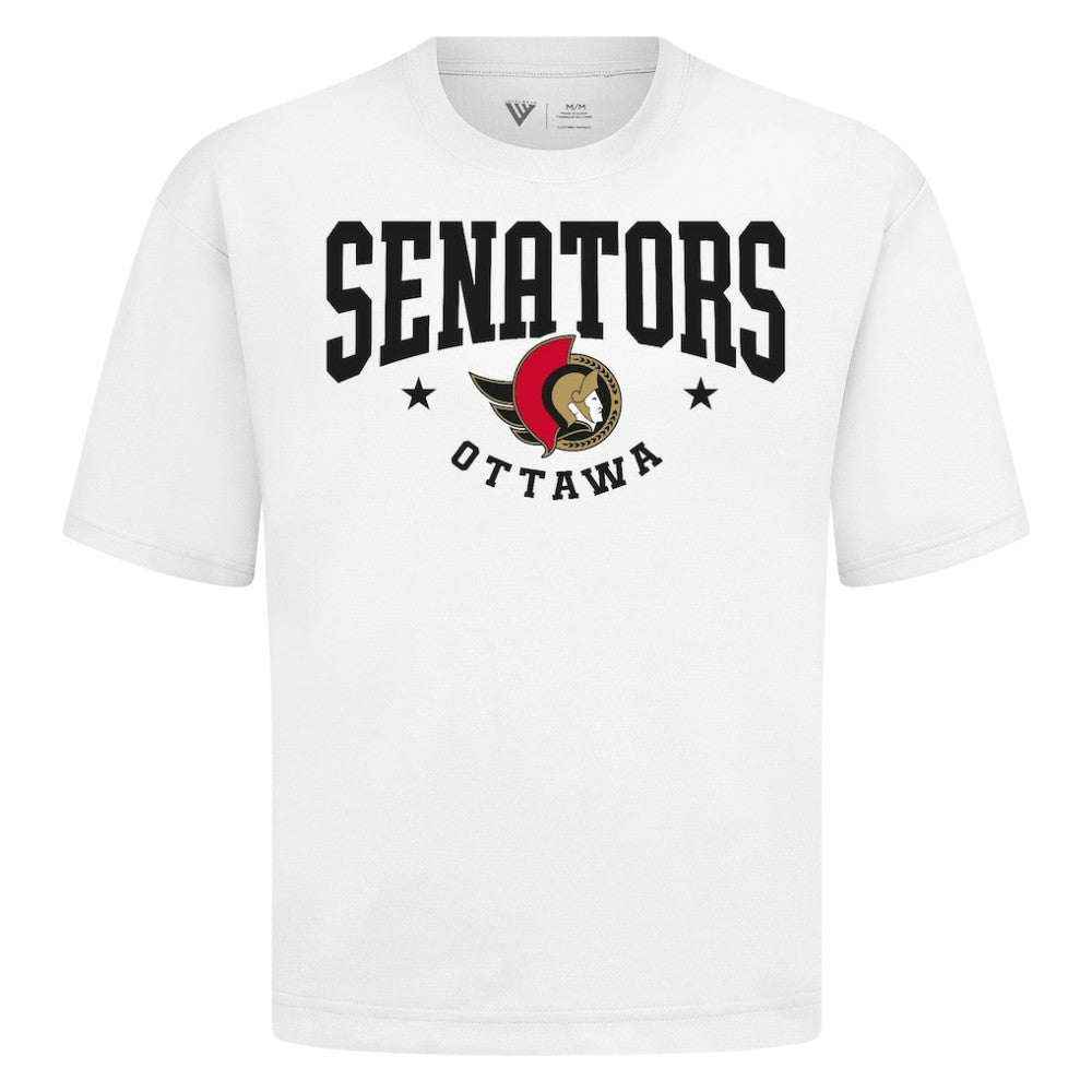 NHL White Ottawa Senators Levelwear Luxe Signature Knit T-Shirt