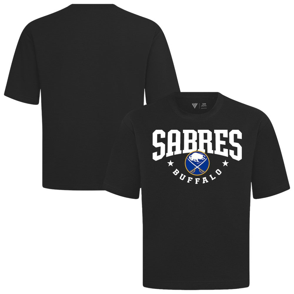 NHL Black Buffalo Sabres Levelwear Luxe Signature Knit T-Shirt