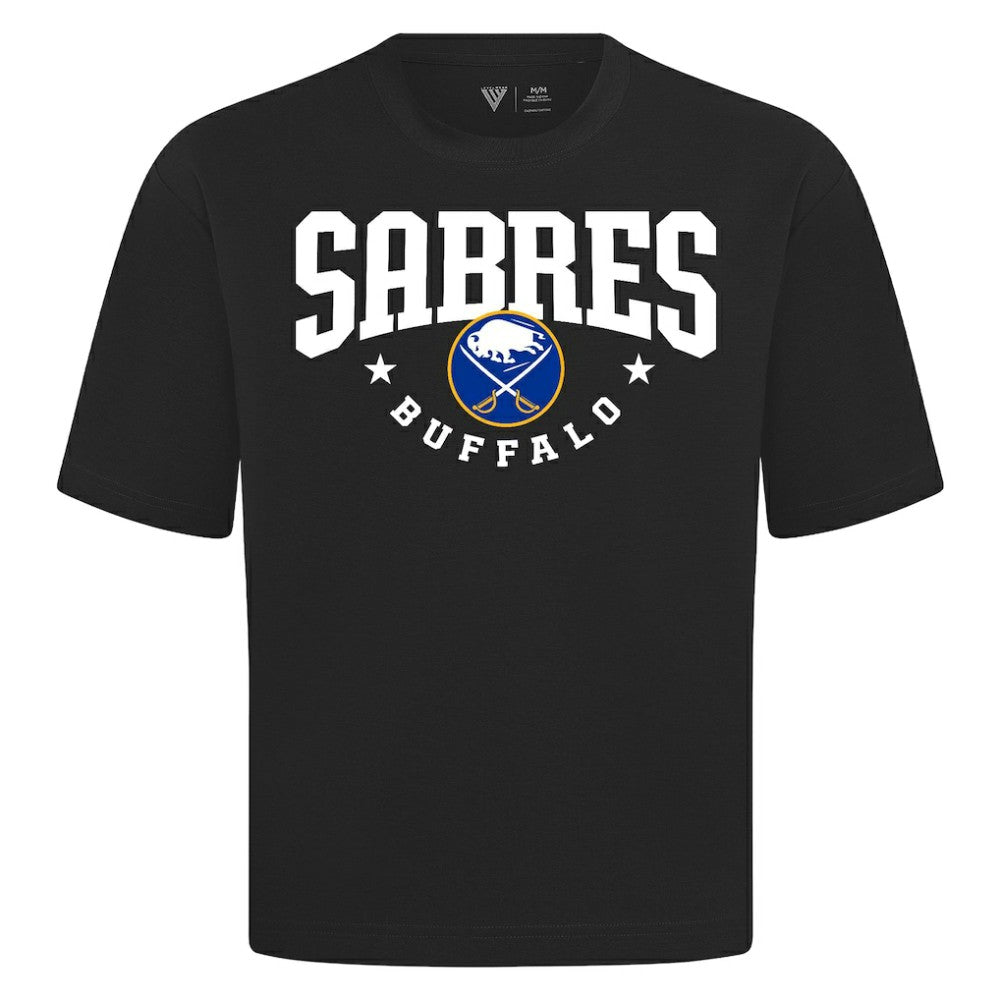 NHL Black Buffalo Sabres Levelwear Luxe Signature Knit T-Shirt