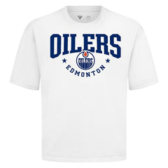 NHL White Edmonton Oilers Levelwear Luxe Signature Knit T-Shirt