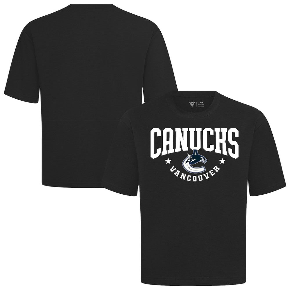NHL Black Vancouver Canucks Levelwear Luxe Signature Knit T-Shirt