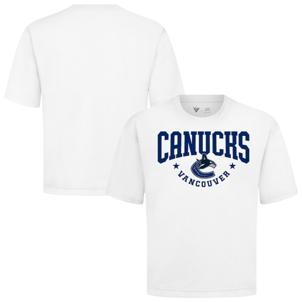 NHL White Vancouver Canucks Levelwear Luxe Signature Knit T-Shirt