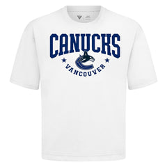 NHL White Vancouver Canucks Levelwear Luxe Signature Knit T-Shirt