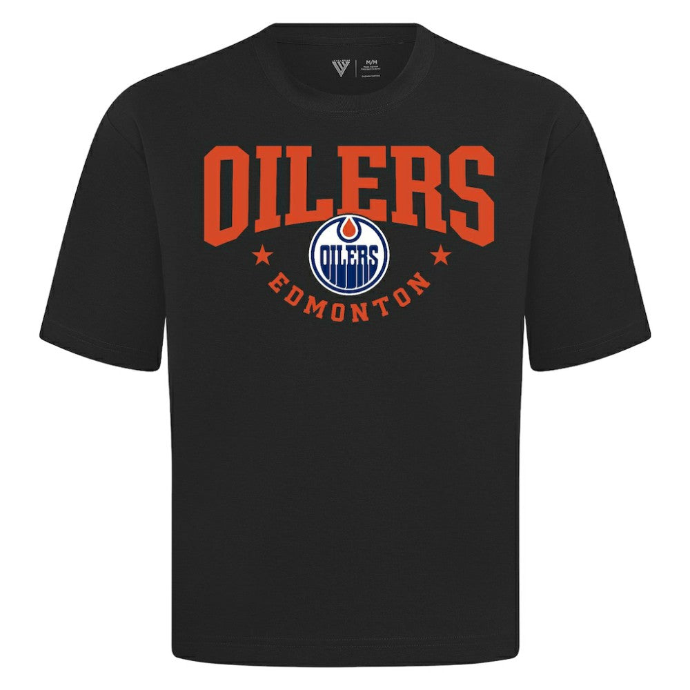 NHL Black Edmonton Oilers Levelwear Luxe Signature Knit T-Shirt
