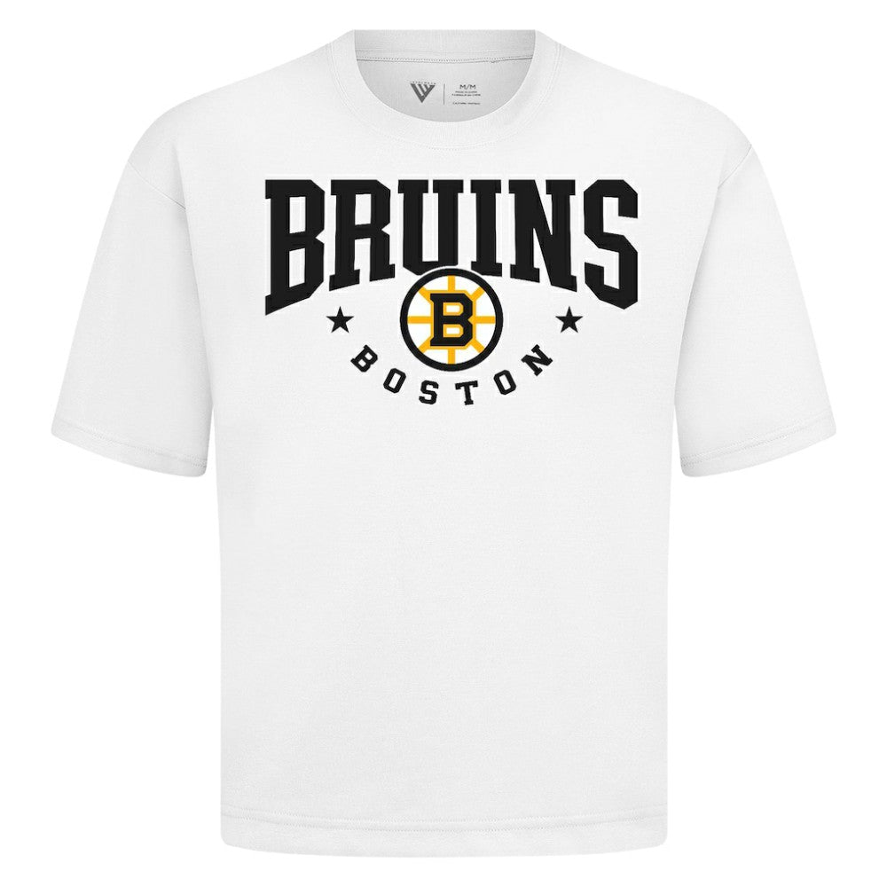 NHL White Boston Bruins Levelwear Luxe Signature Knit T-Shirt