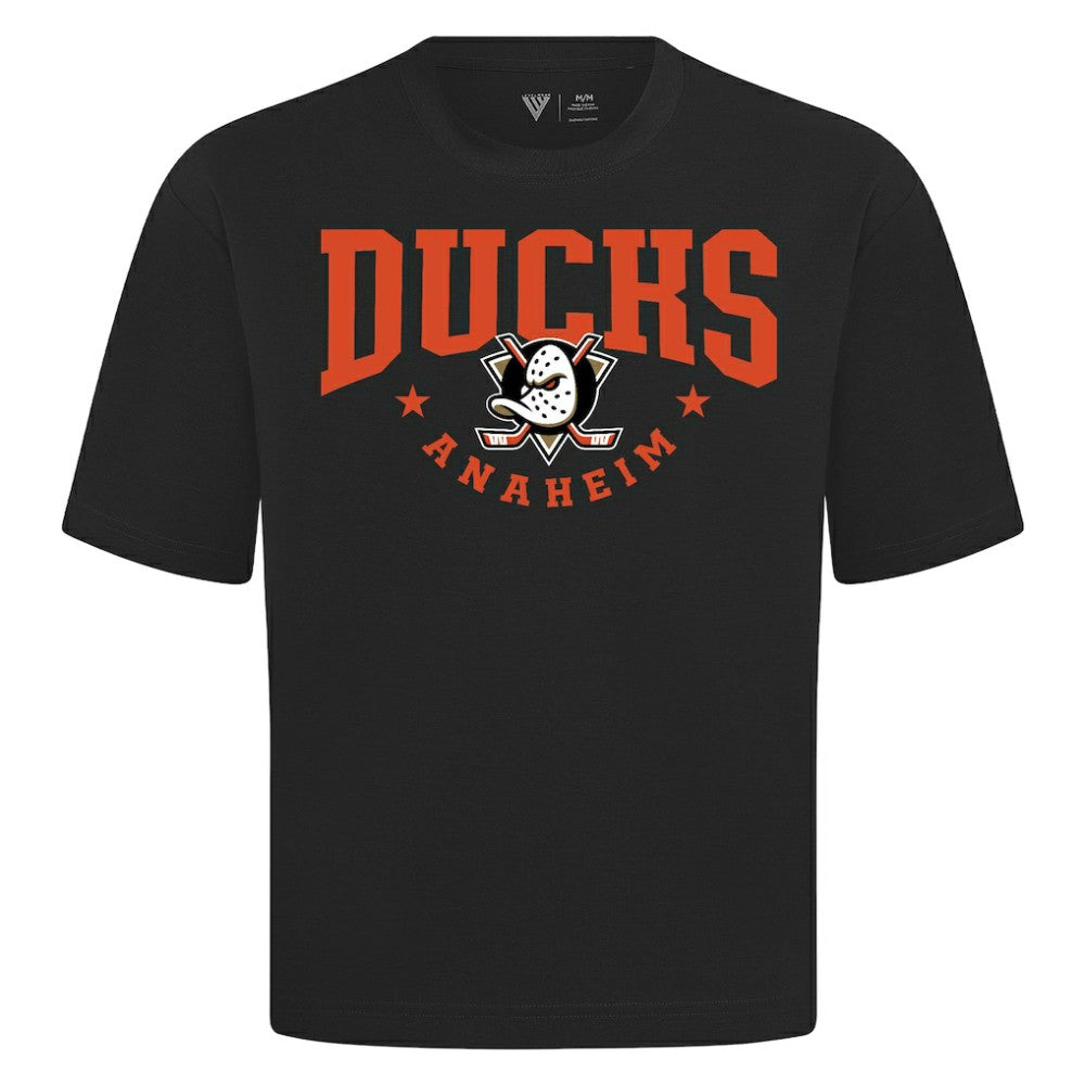 NHL Black Anaheim Ducks Levelwear Luxe Signature Knit T-Shirt