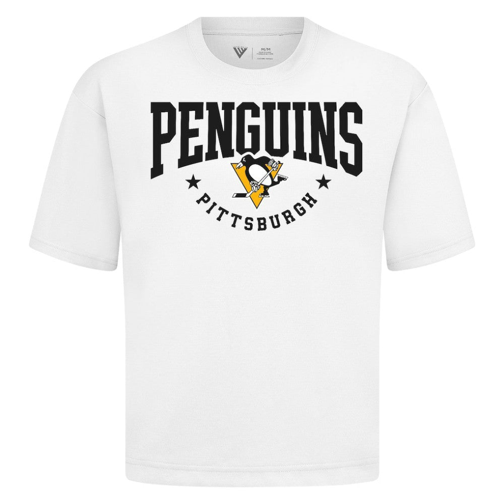 NHL White Pittsburgh Penguins Levelwear Luxe Signature Knit T-Shirt