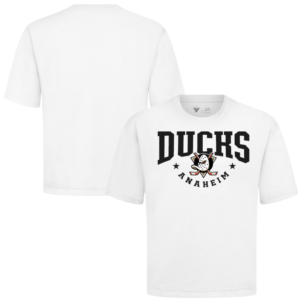 NHL White Anaheim Ducks Levelwear Luxe Signature Knit T-Shirt