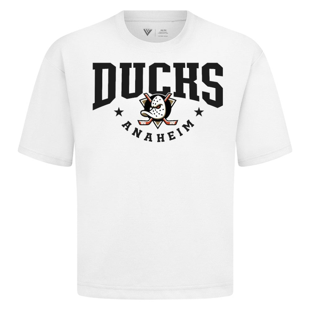 NHL White Anaheim Ducks Levelwear Luxe Signature Knit T-Shirt
