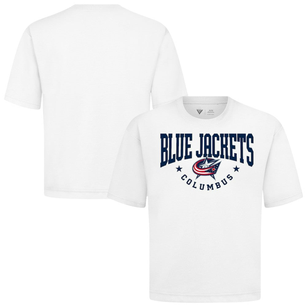 NHL White Columbus Blue Jackets Levelwear Luxe Signature Knit T-Shirt