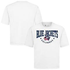 NHL White Columbus Blue Jackets Levelwear Luxe Signature Knit T-Shirt