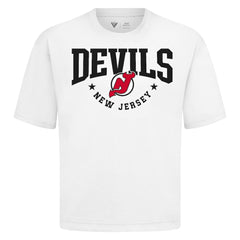 NHL White New Jersey Devils Levelwear Luxe Signature Knit T-Shirt