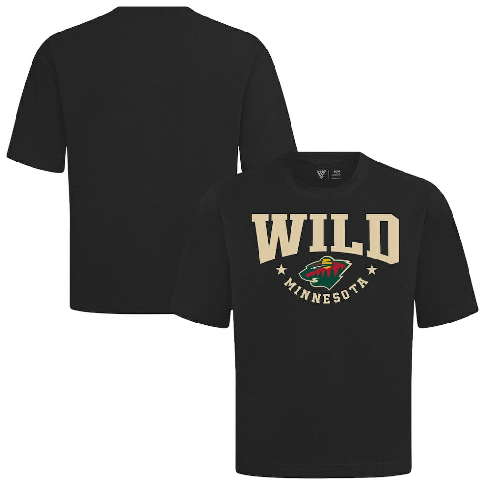 NHL Black Minnesota Wild Levelwear Luxe Signature Knit T-Shirt