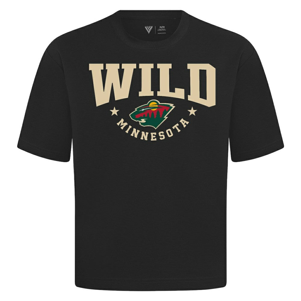 NHL Black Minnesota Wild Levelwear Luxe Signature Knit T-Shirt