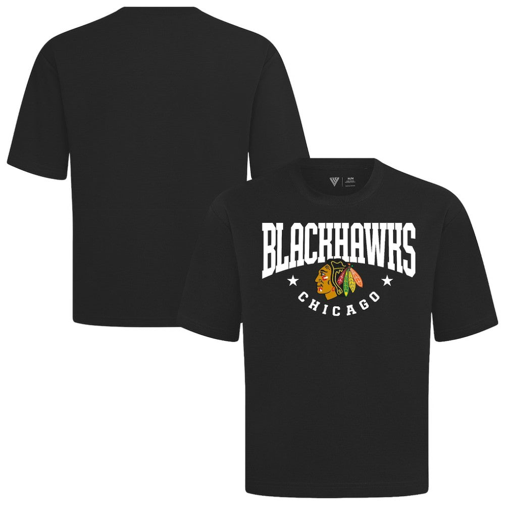 NHL Black Chicago Blackhawks Levelwear Luxe Signature Knit T-Shirt