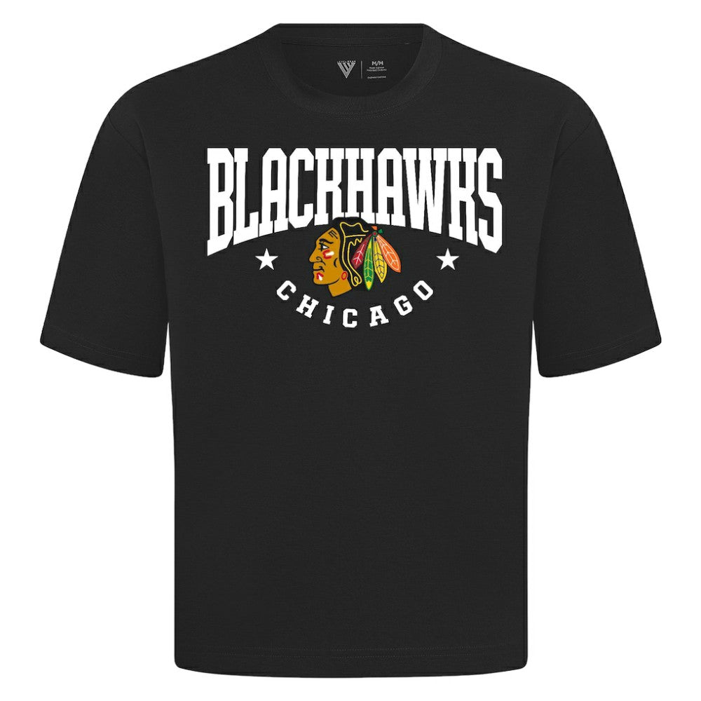 NHL Black Chicago Blackhawks Levelwear Luxe Signature Knit T-Shirt