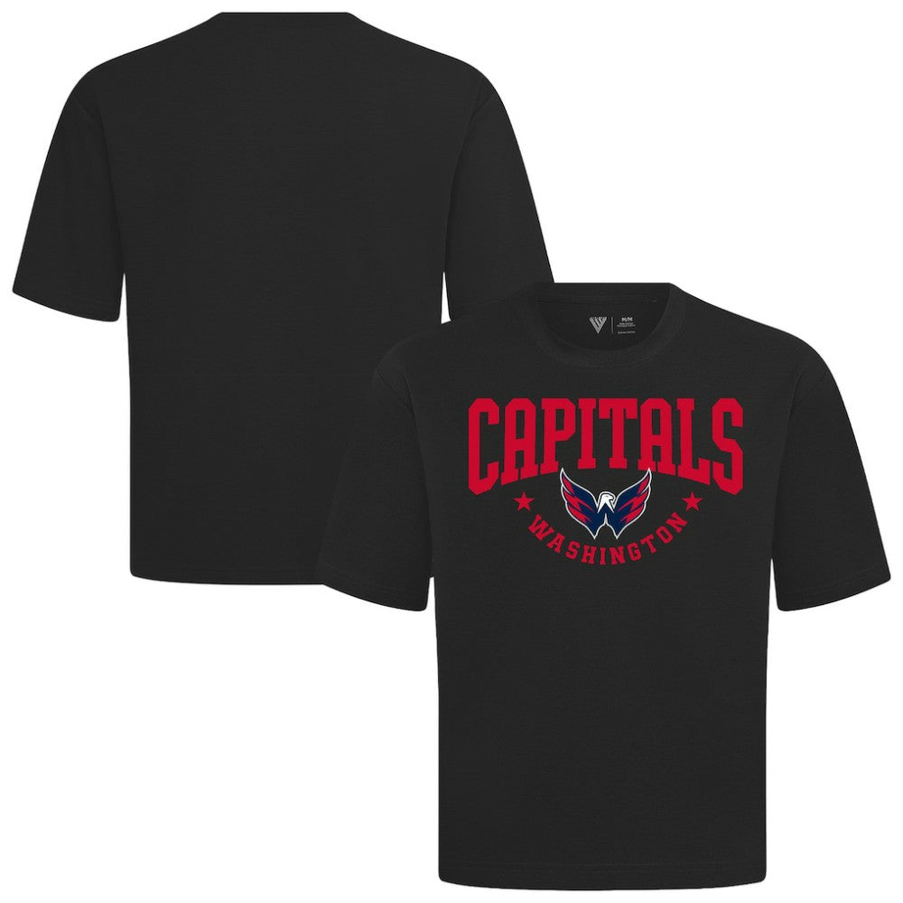NHL Black Washington Capitals Levelwear Luxe Signature Knit T-Shirt