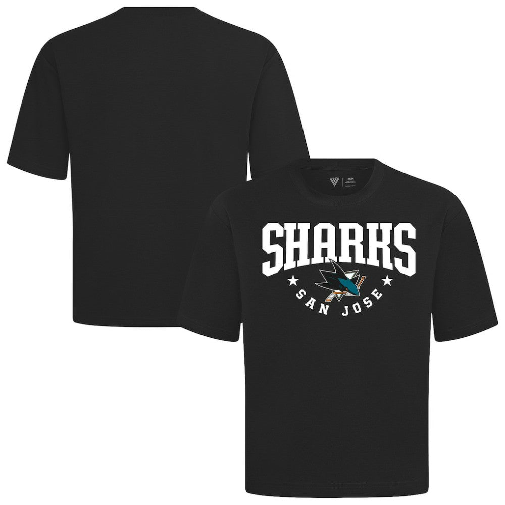 NHL Black San Jose Sharks Levelwear Luxe Signature Knit T-Shirt