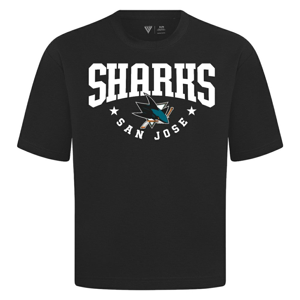NHL Black San Jose Sharks Levelwear Luxe Signature Knit T-Shirt