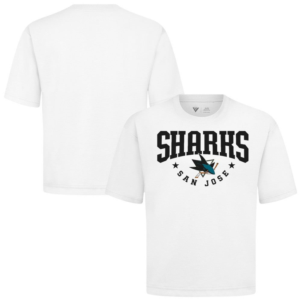 NHL White San Jose Sharks Levelwear Luxe Signature Knit T-Shirt