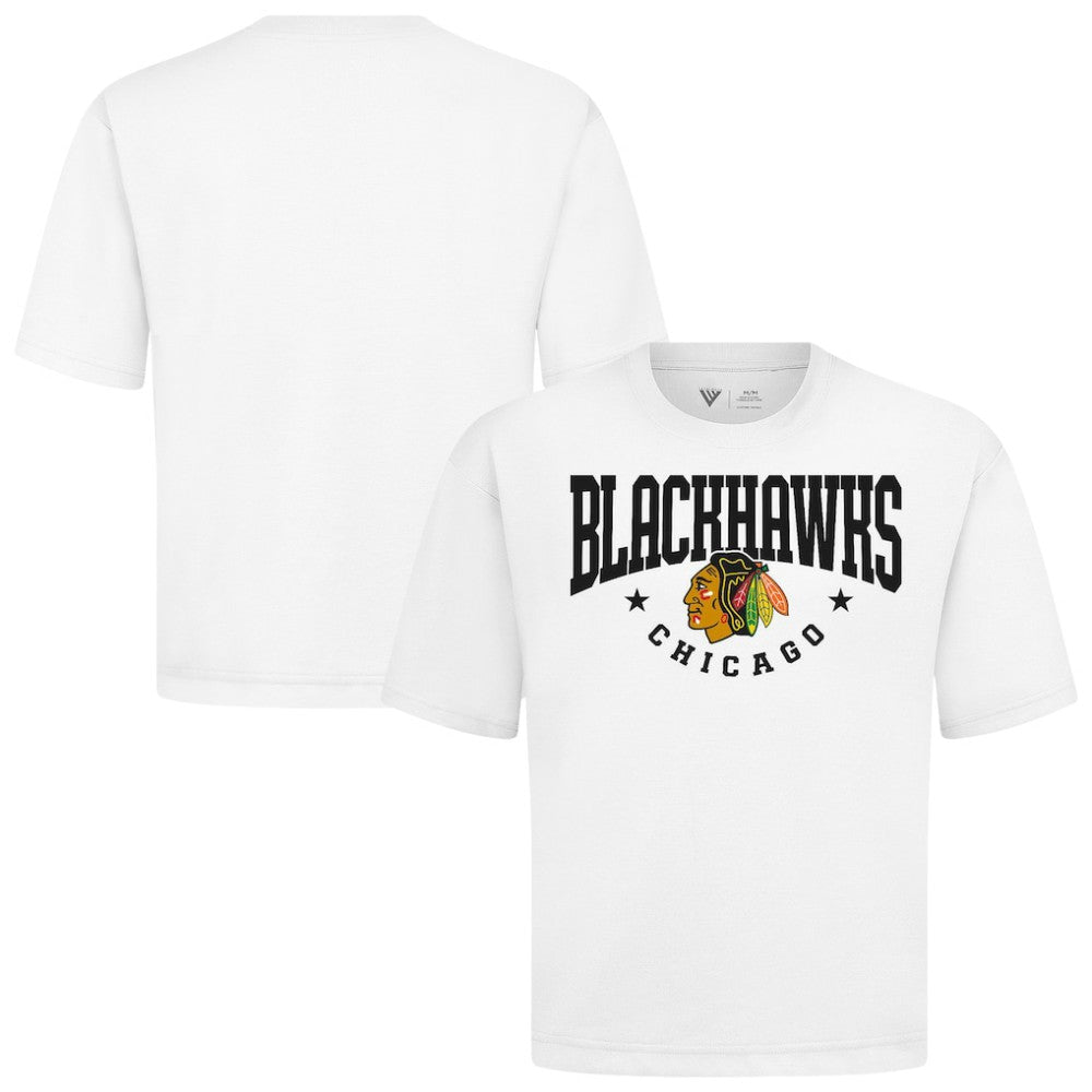 NHL White Chicago Blackhawks Levelwear Luxe Signature Knit T-Shirt