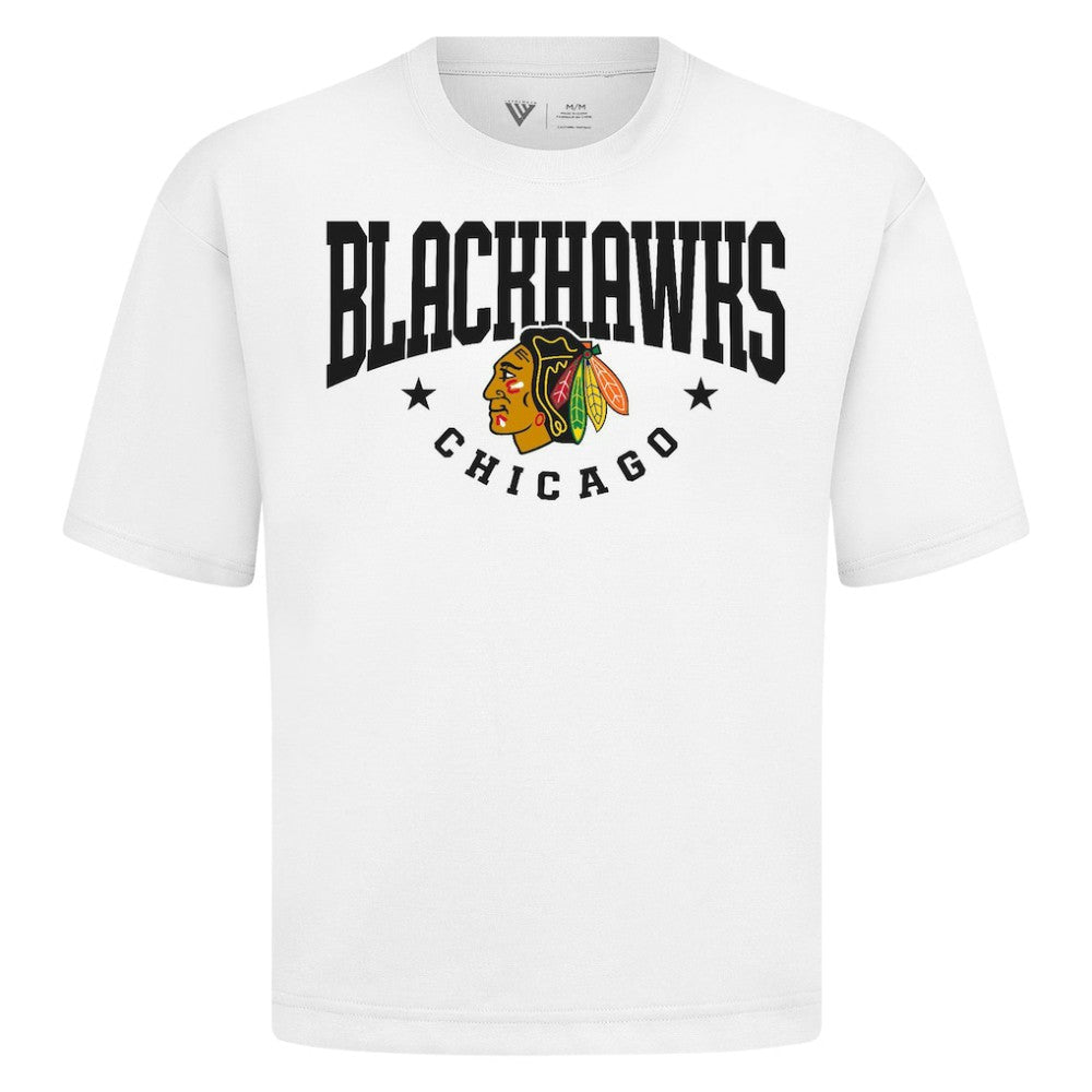 NHL White Chicago Blackhawks Levelwear Luxe Signature Knit T-Shirt
