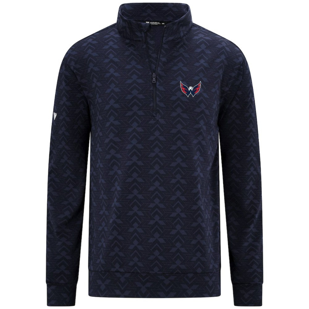 NHL Navy Washington Capitals Levelwear Chameleon Quarter-Zip Sweatshirt