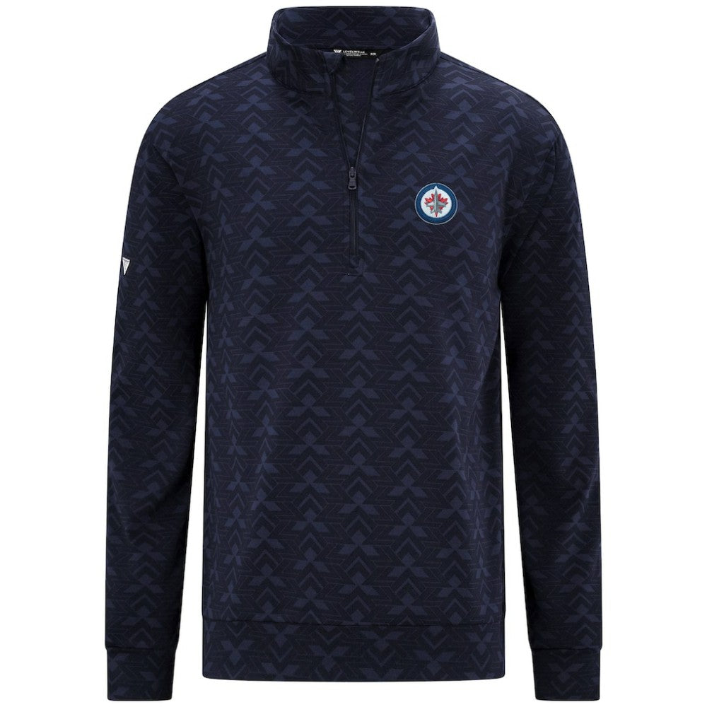 NHL Navy Winnipeg Jets Levelwear Chameleon Quarter-Zip Sweatshirt
