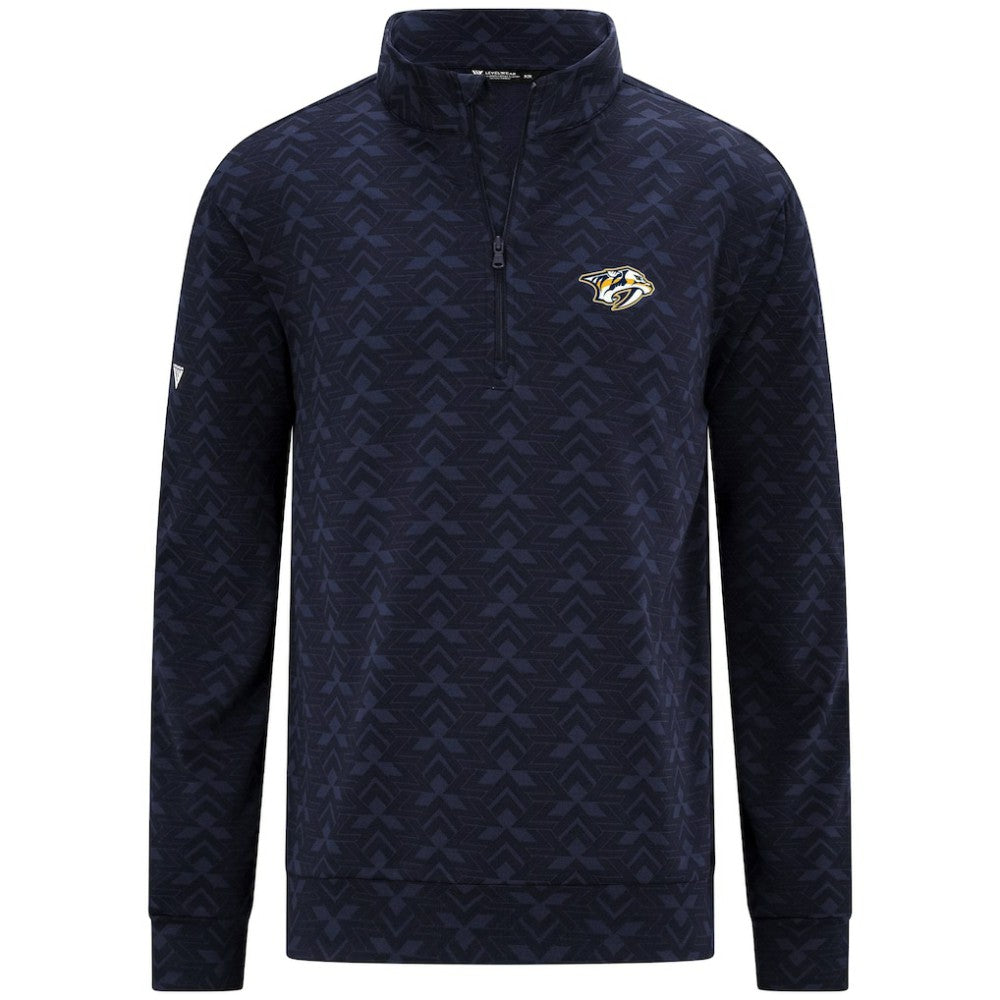 NHL Navy Nashville Predators Levelwear Chameleon Quarter-Zip Sweatshirt