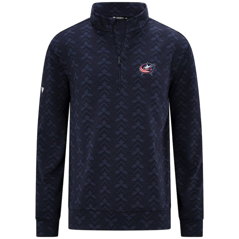 NHL Navy Columbus Blue Jackets Levelwear Chameleon Quarter-Zip Sweatshirt