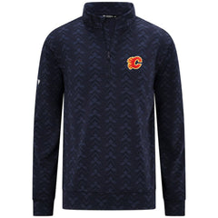 NHL Navy Calgary Flames Levelwear Chameleon Quarter-Zip Sweatshirt