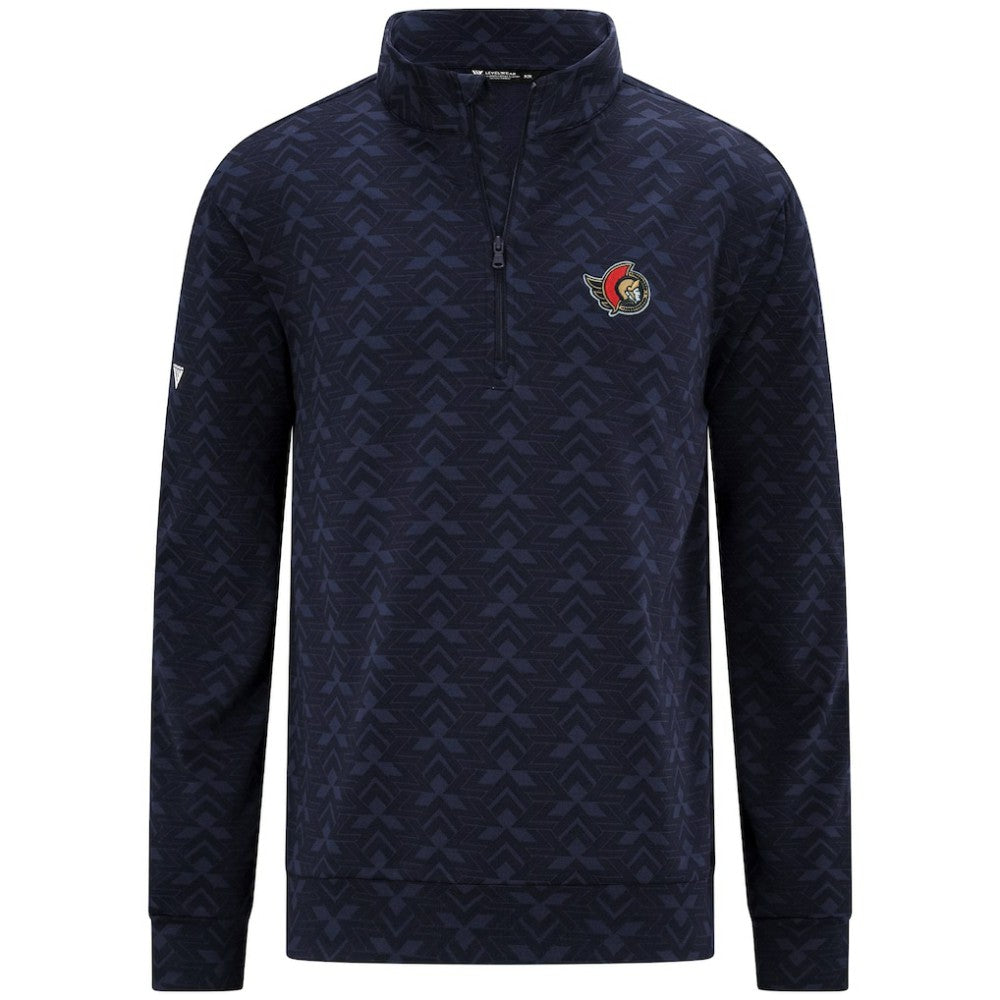 NHL Navy Ottawa Senators Levelwear Chameleon Quarter-Zip Sweatshirt