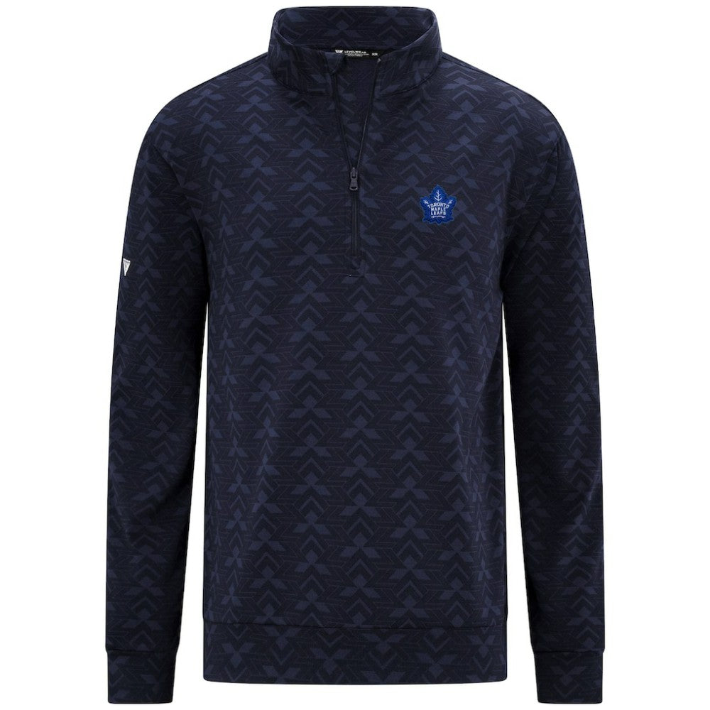 NHL Navy Toronto Maple Leafs Levelwear Chameleon Quarter-Zip Sweatshirt