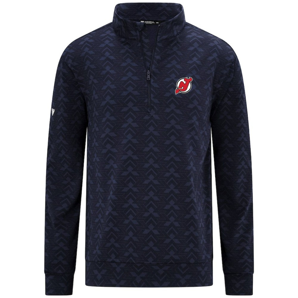 NHL Navy New Jersey Devils Levelwear Chameleon Quarter-Zip Sweatshirt