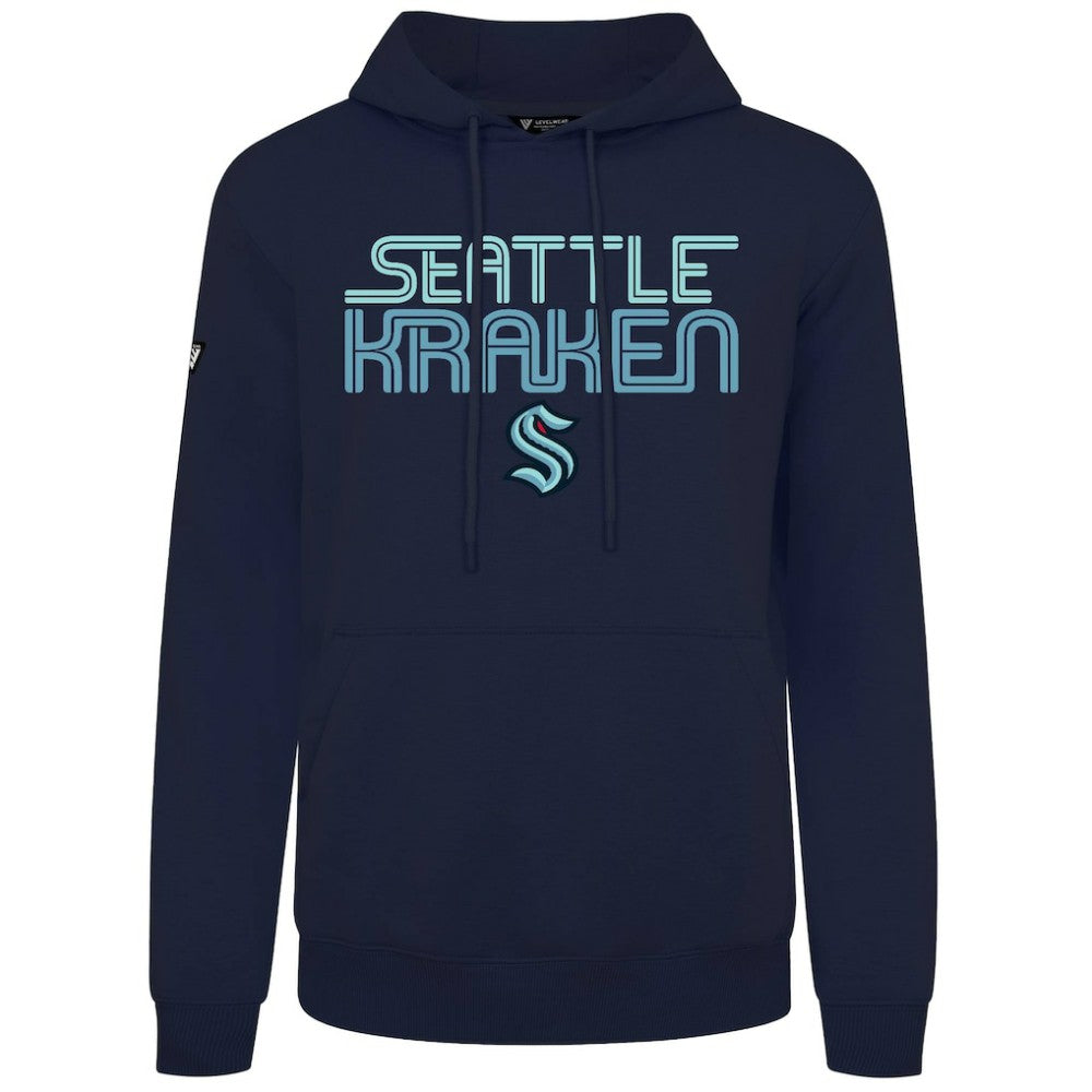 NHL Deep Sea Blue Seattle Kraken Levelwear Podium Lanes Hoodie