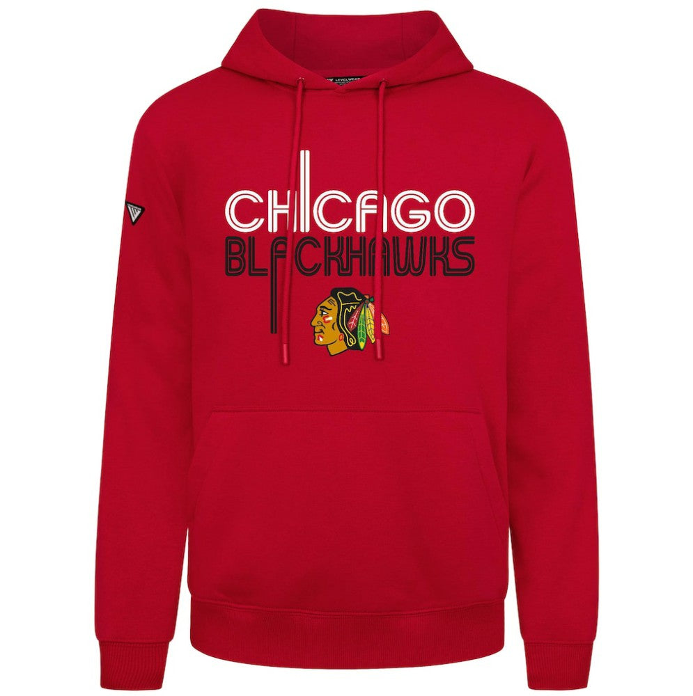 NHL Red Chicago Blackhawks Levelwear Podium Lanes Hoodie