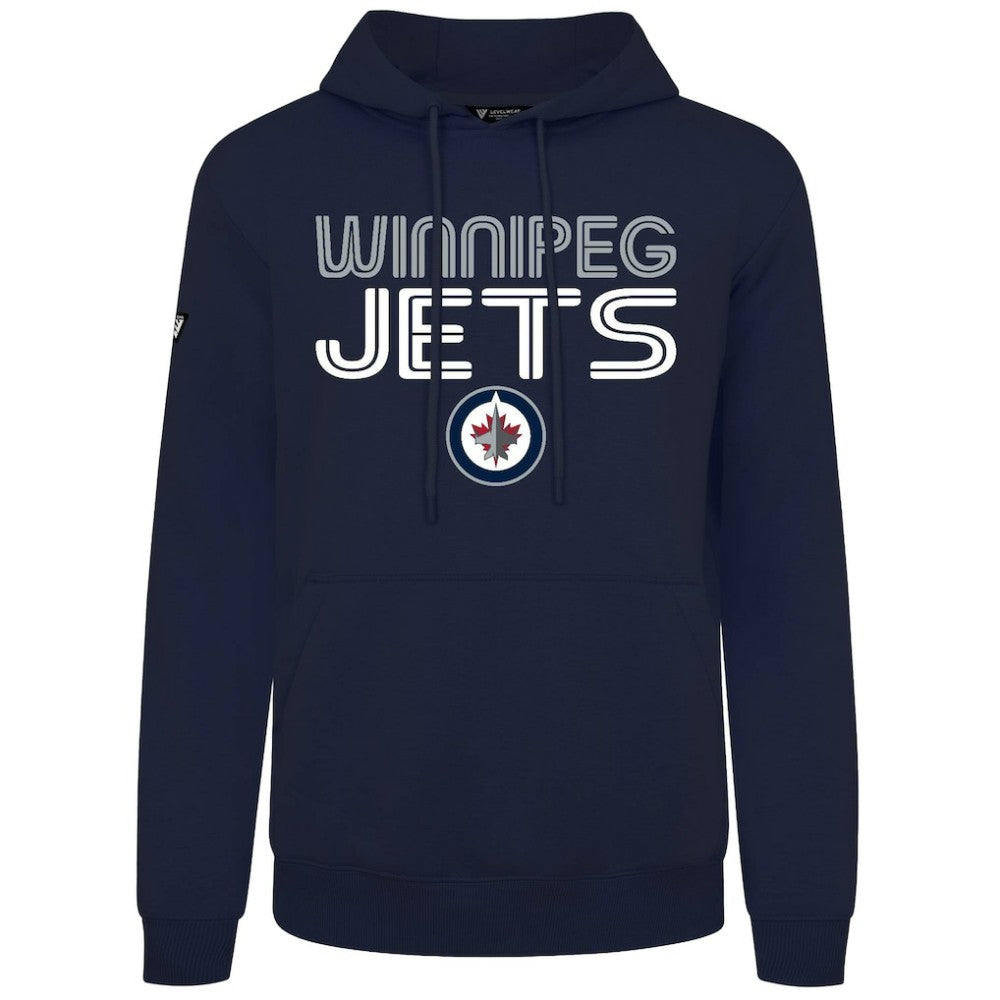 NHL Navy Winnipeg Jets Levelwear Podium Lanes Hoodie