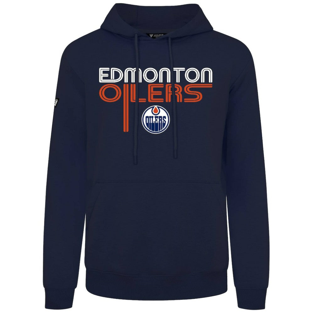NHL Navy Edmonton Oilers Levelwear Podium Lanes Hoodie