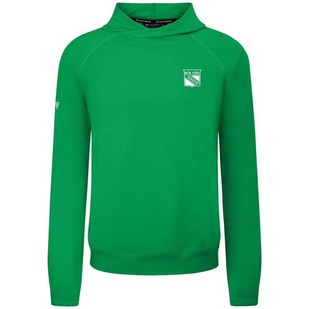 NHL Green New York Rangers Levelwear St. Patrick's Day Mandate Tri-Blend Hoodie