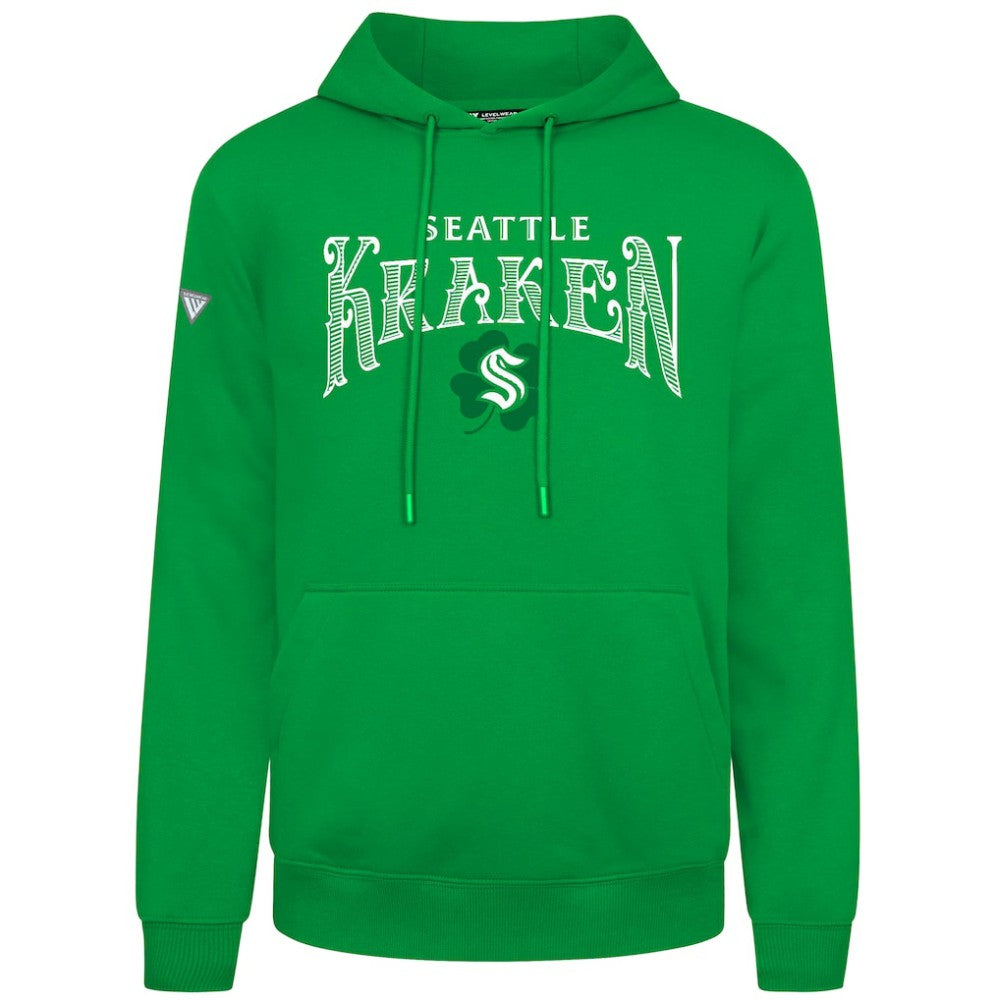 NHL Green Seattle Kraken Levelwear St. Patrick's Day Podium Hoodie