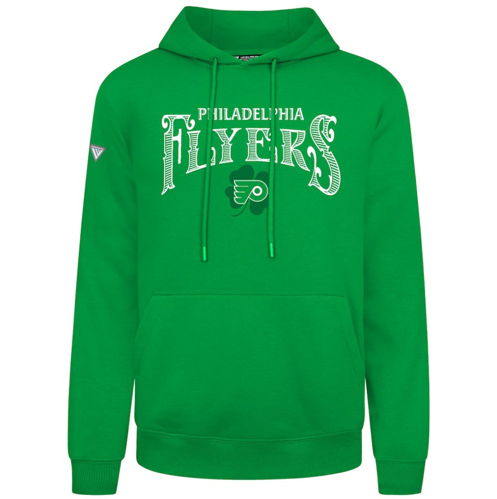 NHL Green Philadelphia Flyers Levelwear St. Patrick's Day Podium Hoodie