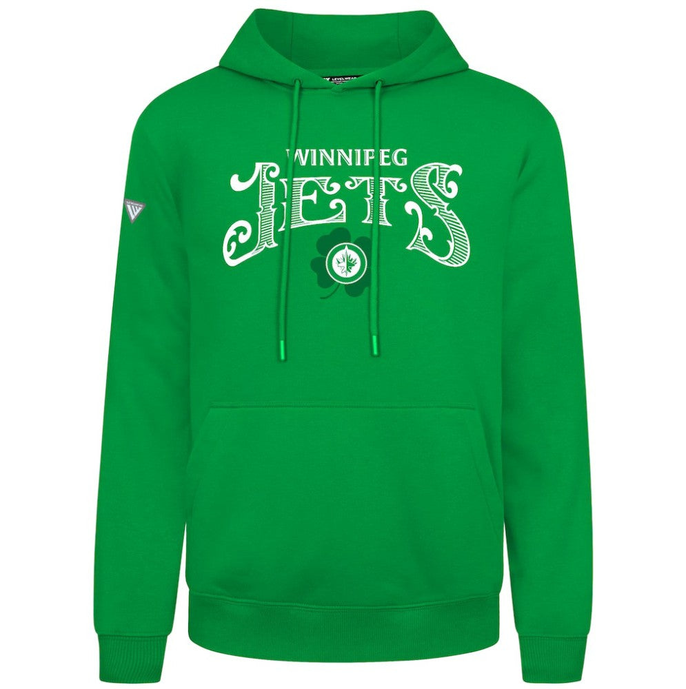 NHL Green Winnipeg Jets Levelwear St. Patrick's Day Podium Hoodie